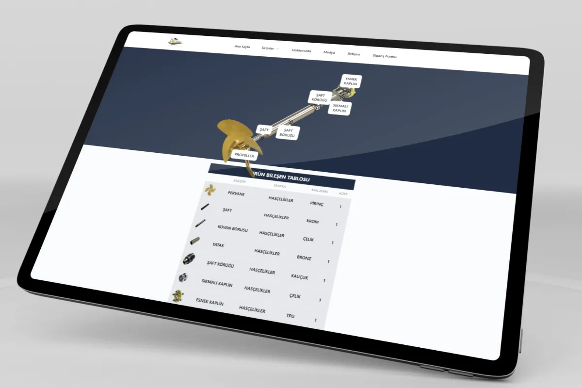 HDSMarin 3D Website Tasarımı